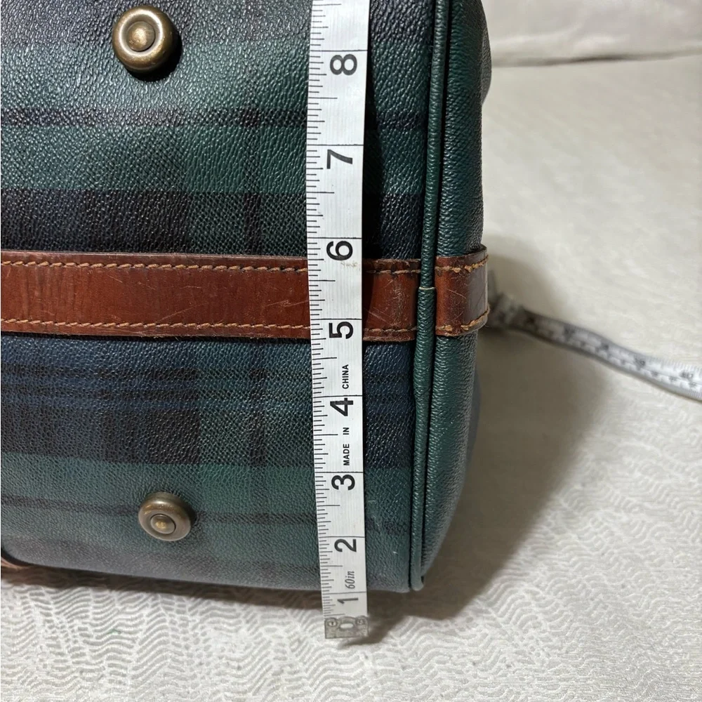 Vintage Ralph Lauren Brown and Green Plaid Men's Bag